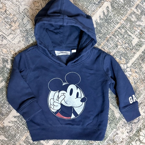 GAP Other - GAP Kids /Disney Blue Sweatshirt Hoodie with Mickey Mouse Design Size 6-12 Month